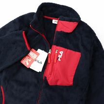 ★フィラ FILA 新品 メンズ 暖かい ボア フリース 保温 防寒 防風 ジャケット アウター ブルゾン 紺 M [442344-NV-M] 一 三 壱★QWER★_画像3