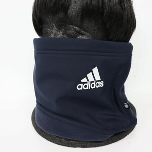 ★アディダス adidas 新品 防寒 保温 暖かい 防風 ベーシック シンプル フリース ネックウォーマー マフラー 紺 [HI35281N] WEA★QWER★