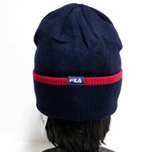 ●送料390円可能商品 フィラ ゴルフ FILA GOLF 新品 シンプル ニット帽 ビーニー 帽子 キャップ CAP 紺 ネイビー[782994NV1N]一 七★QWER_画像2