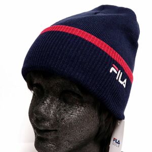 ●送料390円可能商品 フィラ ゴルフ FILA GOLF 新品 シンプル ニット帽 ビーニー 帽子 キャップ CAP 紺 ネイビー[782994NV1N]一 七★QWER