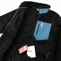 ★フィラ FILA 新品 メンズ 暖かい ボア フリース 保温 防寒 防風 ジャケット アウター ブルゾン 黒 L [442344-BK-L] 一 三 弐★QWER★_画像5