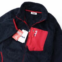 ★フィラ FILA 新品 メンズ 暖かい ボア フリース 保温 防寒 防風 ジャケット アウター ブルゾン 紺 L [442344-NV-L] 一 三 弐★QWER★_画像1