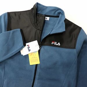 ★フィラ FILA 新品 メンズ 高品質 快適 保温 暖かい 厚手 UVCUT 両面 フリース ジャケット Lサイズ[442341-DBL-L] 一 二 弐★QWER