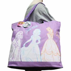 ★ディズニー DISNEY プリンセス 白雪姫 ベル ラプンツェル 新品 ファスナー付き たっぷり入る トートバッグ [DISBAG-PRI] 一 六★QWER★