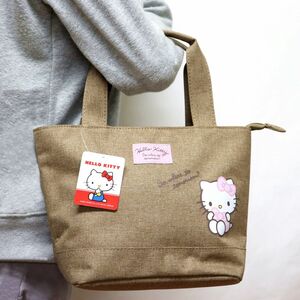 ★ハローキティ HELLO KITTY サンリオ SANRIO 新品 便利 ファスナー付き トートバッグ BAG かばん 鞄 [GD0228-BAG2] 一 六★QWER★