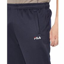 ★フィラ FILA 新品 メンズ UVカット 裏起毛 保温 トレーニング ジャージ ロング パンツ 紺 Lサイズ [443341-NV-L] 一 四 弐★QWER★_画像3