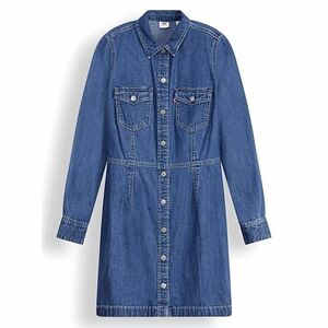 ★リーバイス Levis 新品 レディース カジュアル エリー デニム ドレス ワンピース スカート シャツ XLサイズ[38950-0004-JXL] 五 参★QWER