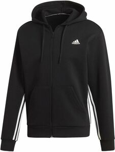 ★アディダス ADIDAS 新品 メンズ M MUSTHAVES 3STRIPES フルジップ スウェット パーカー ジャケット 黒 XLサイズ[DX7657-O] 二 零★QWER