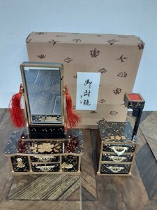 置物1引出】御対鏡 鏡台・針箱 お雛様 おひなさま ひな人形 ひな祭り 桃の節供 小道具 オブジェ レトロ 郷土玩具 歴史 飾り物 現状