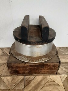  керамика 7] Showa Retro aluminium перо котел .. кастрюля .. включая старый .. античный интерьер старый дом в японском стиле .. обжиг в печи старый инструмент Vintage DIY текущее состояние 