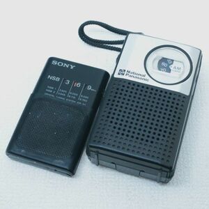 001c 動作NG ジャンク ポケットラジオ セット SONY ICR-N1 Panasonic R-10108
