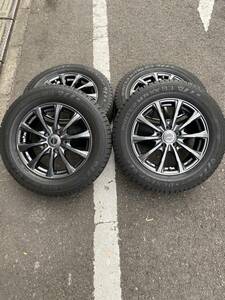 トヨタ クラウン使用 215/60R16 ダンロップ スタッドレス 2021年製 ホイール付 16X6.5 PCD114.3 インセット38 ４本セット