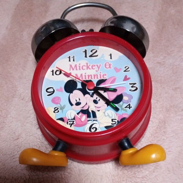 Disney Mickey Minnie 置き時計 目覚まし時計 レトロ