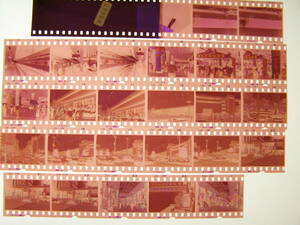 (B23)331 写真 古写真 鉄道 鉄道写真 仙台 新幹線開業日の仙台駅 アドバルーン 1982年6月23日 フィルム ネガ まとめて 24コマ 