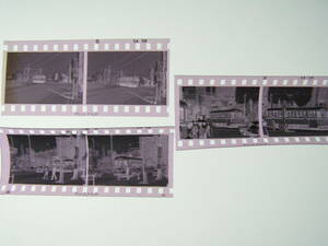 (B23)342 写真 古写真 鉄道 鉄道写真 都電 東京都電 路面電車 他 昭和38年頃 フィルム 変形 白黒 ネガ まとめて 6コマ 