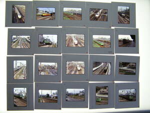 (1f401)449 写真 古写真 鉄道 鉄道写真 山手線 とき 白山 EF65521 他 フィルム ポジ まとめて 20コマ リバーサル スライド