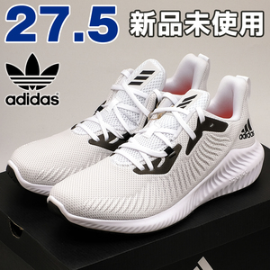 全国送料無料 アディダス スニーカー メンズ ホワイト 白 27.5cm ランニングシューズ adidas 新品 スポーツ 散歩 男性 通勤 カジュアル 靴