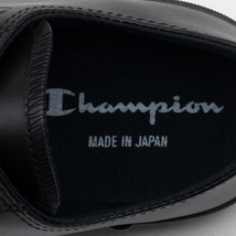 全国送料無料 チャンピオン メンズ スニーカー ブラック レザー 黒 本革 28cm 日本製 国産 高級 カジュアル シンプル 男性 靴 シューズ_画像7