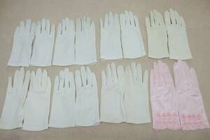 【送料無料・まとめ売り】中古　バスガイド　白手袋　フォーマル手袋　ナイロン