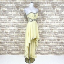 1円 ドレス Girl Style ロングドレス 黄系 カラードレス キャバドレ 発表会 イベント　中古９５６６_画像2