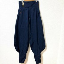 (^w^)b 寅壱 トライチ TORAICHI 胴付超超ロング 鳶 職人 ニッカ ポッカ ズボン パンツ ボトムス 作業 着 服 ストライプ ネイビー 8068EE_画像1