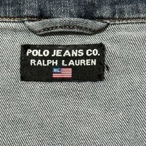 (^w^)b POLO JEANS CO. RALPH LAUREN ポロ ジーンズ ラルフローレン 80s 90s ヴィンテージ ストレッチ デニム ジャケット L 8120EE_画像7