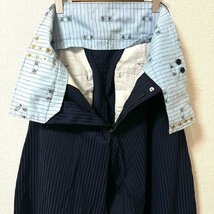 (^w^)b 寅壱 トライチ TORAICHI 胴付超超ロング 鳶 職人 ニッカ ポッカ ズボン パンツ ボトムス 作業 着 服 ストライプ ネイビー 8068EE_画像5