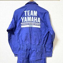 (^w^)b 80s 90s ヴィンテージ TEAM YAMAHA RACING SPORTS チーム ヤマハ レーシング スポーツ ツナギ つなぎ 作業 服 着 バイク 8098EE_画像3