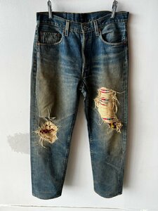 (^w^)b Levis リーバイス 90s ヴィンテージ ビックE BigE 赤耳 555 バレンシア工場 製 USA製 501 ジーンズ ブルー デニム 110周年 W33