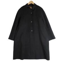 ◆良品 送料無料◆ Pearltone カシミヤ 100% 裏豪華デザイン ロング コート 黒 ブラック レディース　3214A0_画像1