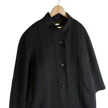 ◆良品 送料無料◆ Pearltone カシミヤ 100% 裏豪華デザイン ロング コート 黒 ブラック レディース　3214A0_画像2