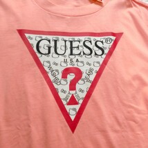 ★新品タグ付★日本限定 GUESS × ハローキティ 半袖 ティシャツ Tシャツ サンリオ 綿100% HelloKitty コラボ ピンク ユニセックスMサイズ_画像3