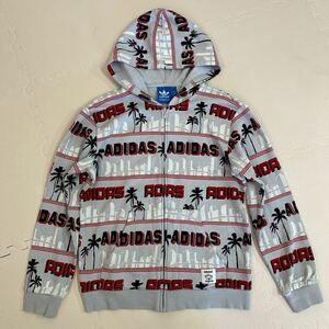 アディダスオリジナルス　adidas Originals by NIGOパーカー　LA PALM FZ HOODIE 総柄　ジップアップパーカー　サイズM