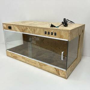 爬虫類 飼育ケース ケージ ゲージ 引き戸 ガラス 木製 40×80×40 飼育小屋 昆虫 蜘蛛 両生類 1663