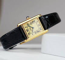 美品 カルティエ マスト タンク アイボリー ローマン SM Cartier_画像3