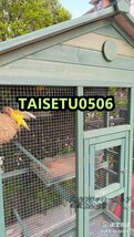 新品登場★ 鳥かご 別荘 飼育ケージ はと おうむ 小動物ケージ 126*71*176cm 組立式 天然杉材 防腐材 037_画像6