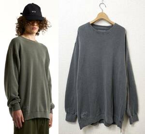 【23SS 美品】WTAPS ダブルタップス BIRTH SWEATER COTTON 加工 スウェット 3 チャコールグレー トレーナー 裏起毛 231ATDT CSM16