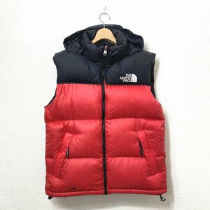 【90s Mサイズ USA企画】THE NORTH FACE ノースフェイス Nuptse Down Vest ヌプシ ダウンベスト レッド 赤 700フィルパワー