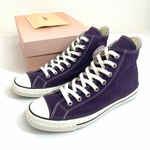 【27.5cm 未使用品】CONVERSE ADDICT コンバース アディクト COACH CANVAS HI コーチ キャンバス ハイ 紫 パープル ハイカットスニーカー_画像1