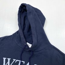 WTAPS ダブルタップス NEW NORMAL スウェットパーカー 4 ネイビー 紺 ロゴ 裏起毛 SCREEN スクリーン フード プルオーバー_画像3