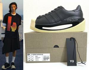 [26см Extreme Beauty] Y-3 Gendo Superstar Gendou Super Star Black Black Sneakers Weissing adidas Yoji Yamamoto