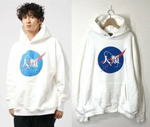 定価2.4万円 / FULL-BK × John's By JOHNNY 人類 スウェットパーカー XL ホワイト 白 プルオーバー フルビーケー ジョンズバイジョニー_画像1