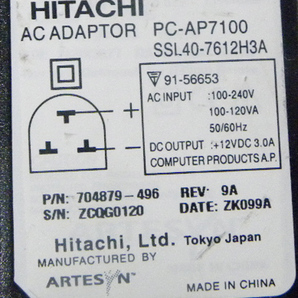 HITACHI PC-AP7100 ＋12VDC3.0A ■1624-02の画像2