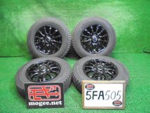 5FA505BB15 ) 送料無料 2022年製 145/80R12 ダンロップ ウインターマックスWM02 スタッドレスタイヤ+美品 12インチホイール4本セット_画像1