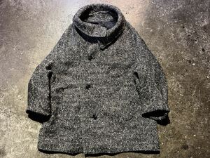 Y’s 21AW WOOL SLUB YARN HERRINGBONE MIDDLE CAPE COAT ワイズ 2021AW ウールスラブヤーン ヘリンボーン ケープコート　1