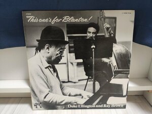 ■3点以上で送料無料!! JAZZ/ジャズ 国内盤 デュ―クエリントン THIS ONES FOR BLANTON/DUKE ELLINGTON ＆ RAY BROWN 39LP11NT