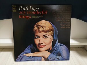 ■5000円以上で送料無料！ポップス SOPJ 104 PATTI PAGE SAY WONDERFUL THINGS 国内盤・日本盤・レコード　159LP5NT