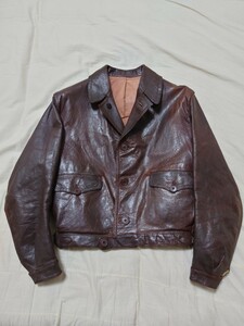 1930s England Vintage kosak jacket leather jacket A1 type rare lining short 