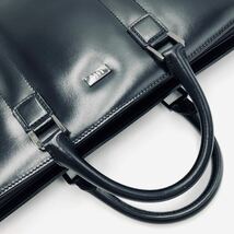 1円~【極美品】 DAKS LONDON ダックス メンズ ビジネスバッグ ブリーフケース トートバッグ 本革 オールレザー A4/PC可 書類かばん 通勤 黒_画像8