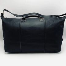 1円~[極美品] dunhill ダンヒル メンズ ビジネス 2way ボストンバッグ ショルダーバッグ 本革 オールレザー 斜め掛け 通勤 旅行 ゴルフ 黒_画像3